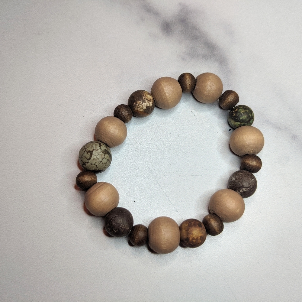 Handcrafted wooden bracelet